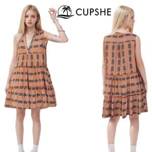 90.🆕Large Cupshe Ruffles & Arrows Mini Dress NWT